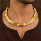Copper Neckring with Kundan Work | Traditional Jewelry