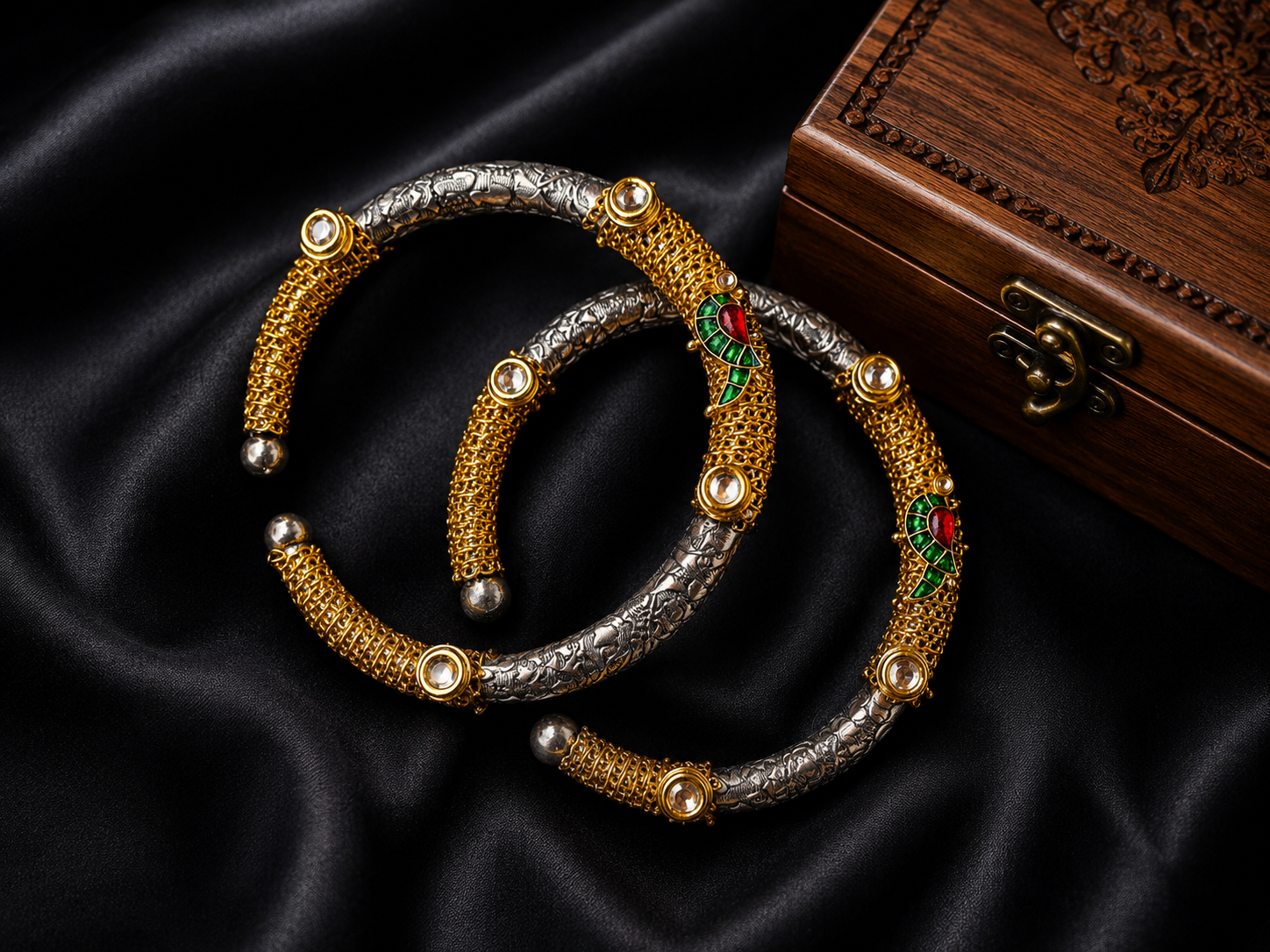 Men’s Oxidised Anklet Kada | Groom Ethnic Jewelry