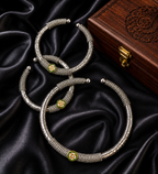 Kundan Ethnic Hasli Necklace with KadaAnklet | Oxidised Jewelry Set