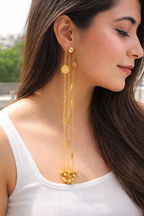 Long Kundan Tassel Earrings | Festive Statement Jewelry