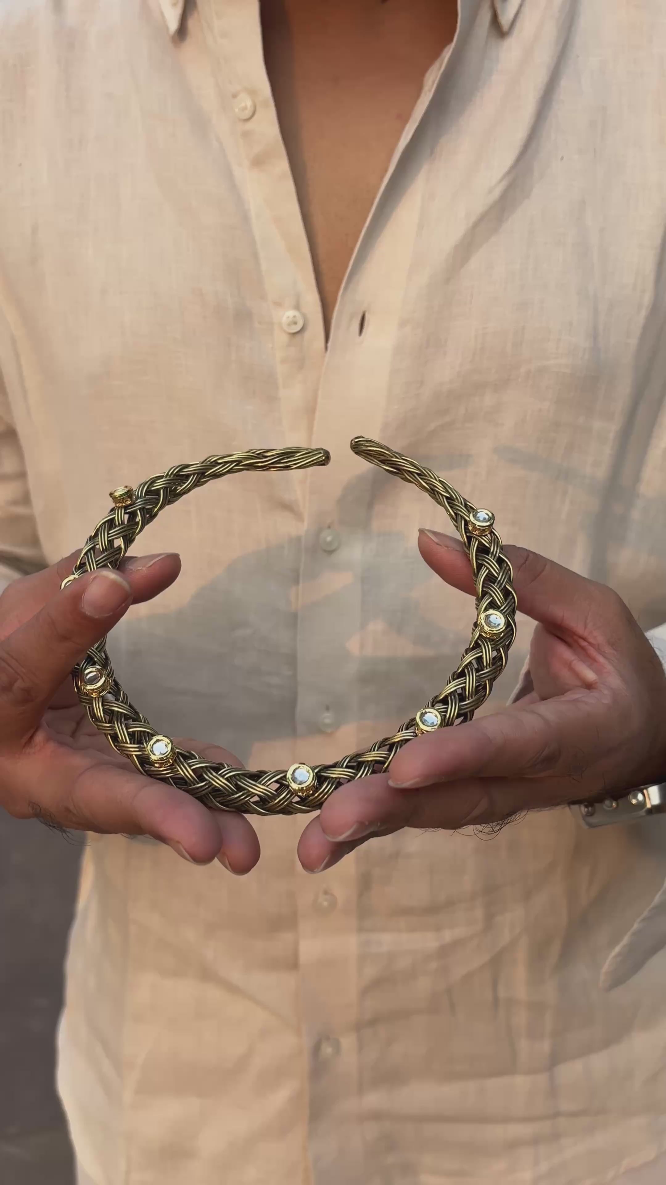 Oxidised Copper Plated Hasli Neckring for Women and Men